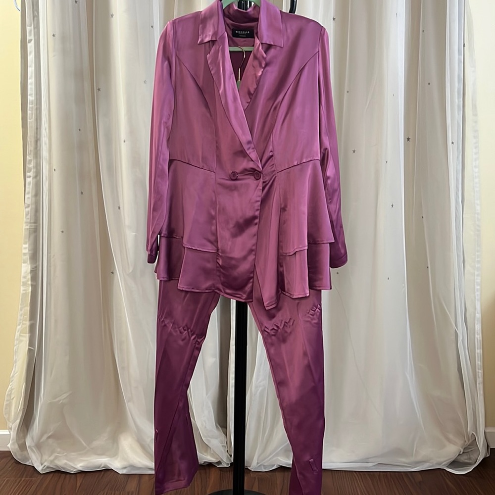 SATIN PURPLE MATCHING SUIT - REBDOLLS